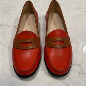 Cole Haan Red and Brown Loafers
